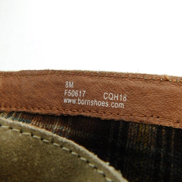 BORN Brown Taupe Suede Leather Knee High Block Heel Boots 8 - Picture 10 of 10